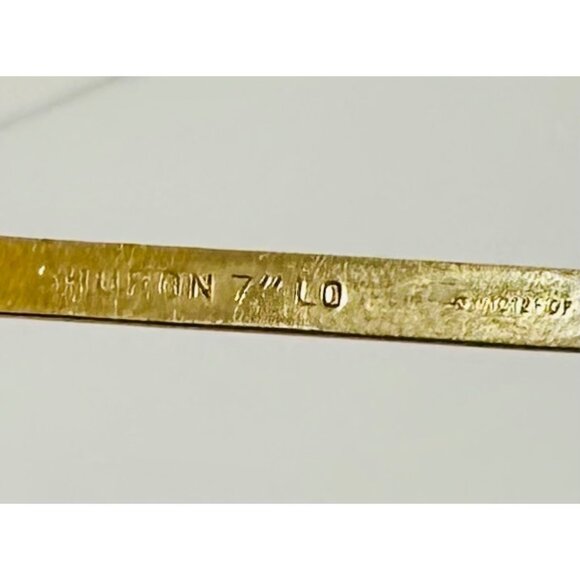 Shuron Vintage Mens Hornrim Glasses Gold Metal Frame Tortoise Trim Leather Case - Picture 10 of 16